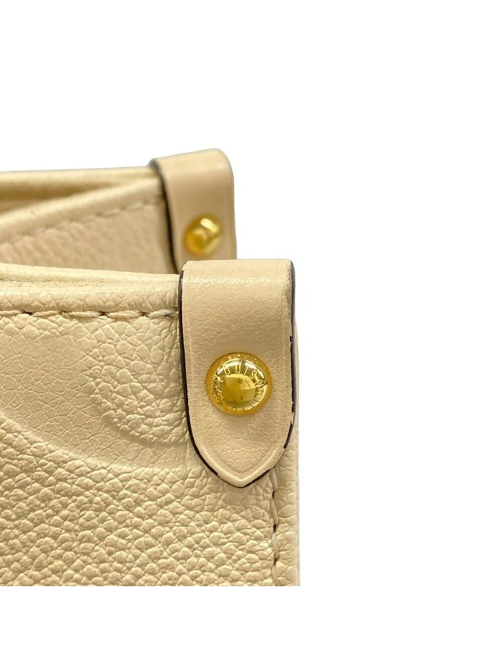 Louis Vuitton Tote Monogram Empreinte On The Go PM Cream Leather Cowhide - Picture 15 of 15